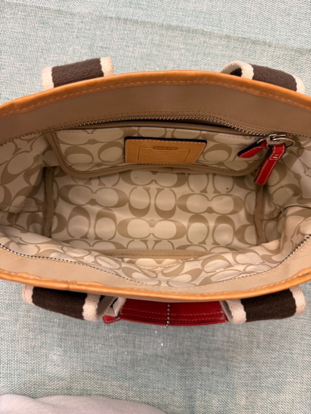 Coach Hamptons Mini Weekend Tote Bag Style 6260 Y2K Vintage with Daisy Charm - Picture 9 of 10